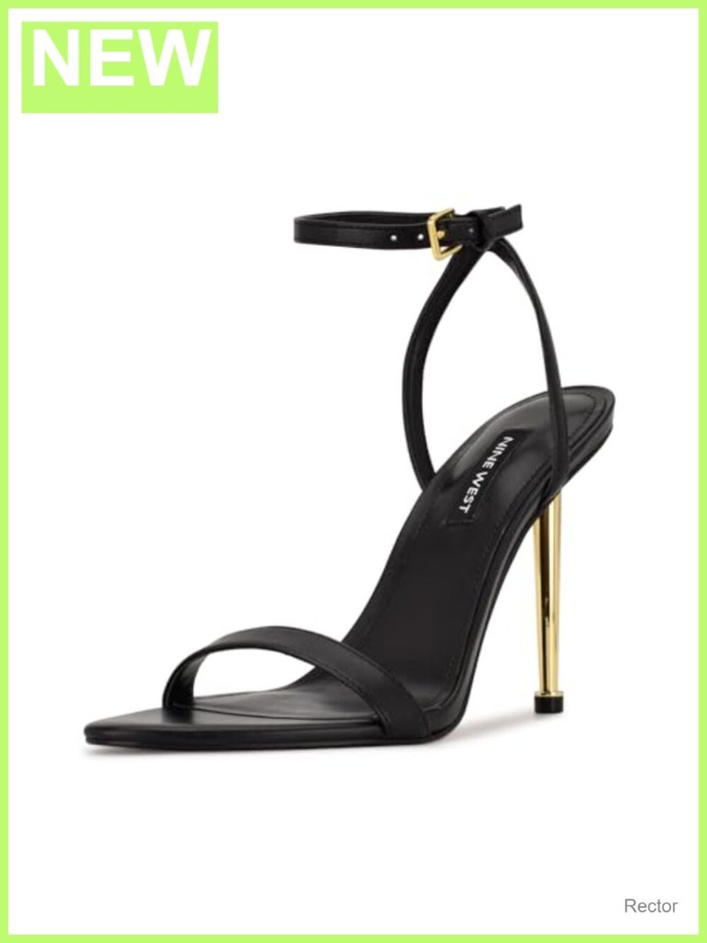 Nine West Reina Heeled Sandals Women's Stiletto Heels Almond Toe Ankle Strap